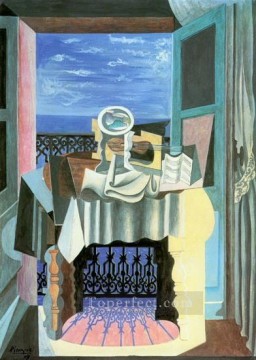 Naturaleza muerta frente a una ventana en San Rafael 1919 Pablo Picasso Pinturas al óleo